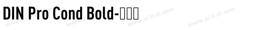 DIN Pro Cond Bold字体转换